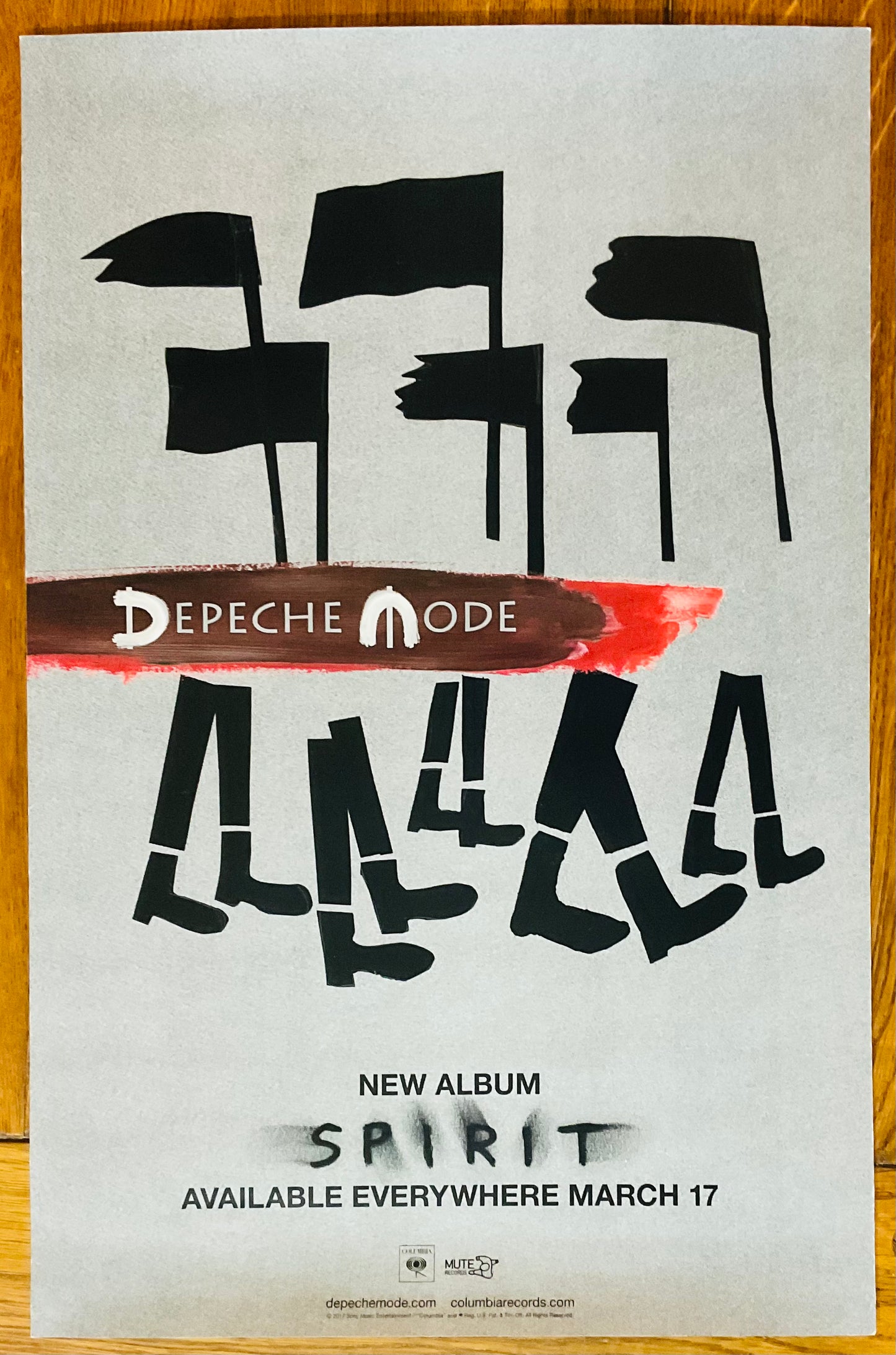 Depeche Mode Spirit Original Promo Poster Mute Records 2017