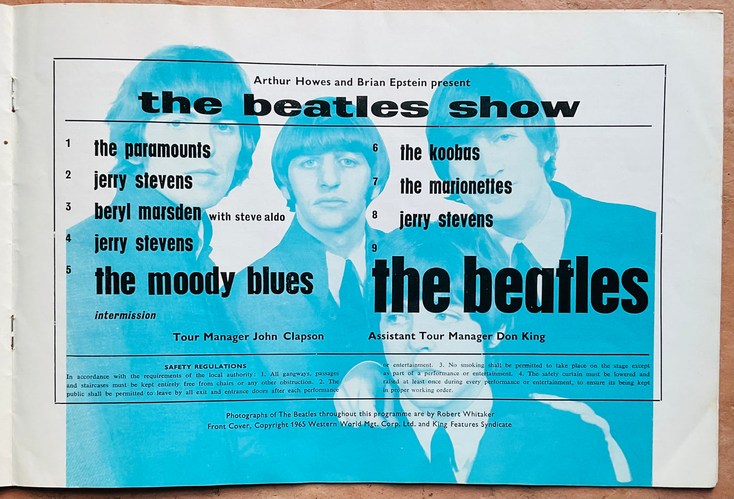 Beatles Original Concert Programme 6th British Tour 3rd-12th Dec 1965