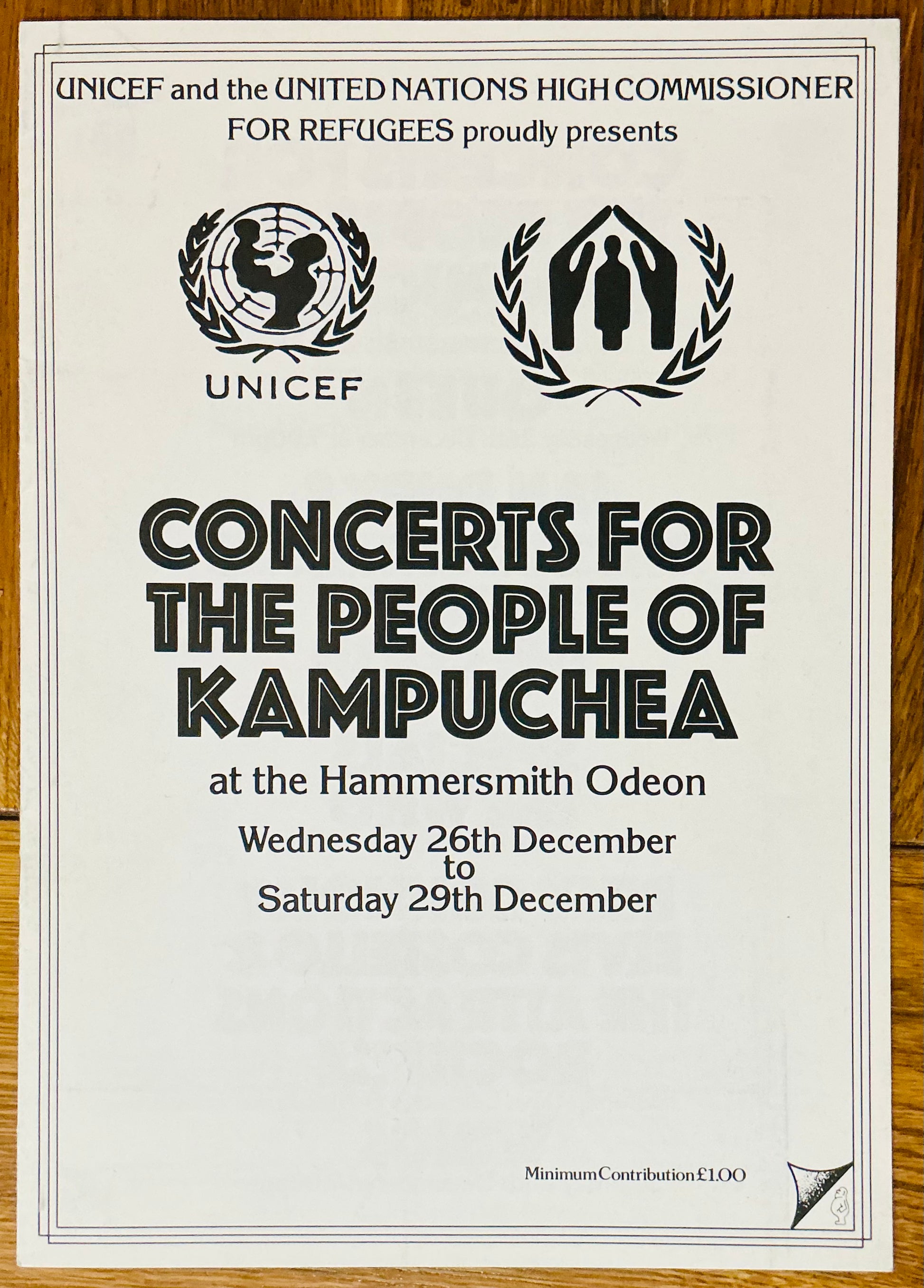 Queen Paul McCartney Who Clash Original Concert Programme Hammersmith Odeon London 26th-29th Dec 1979