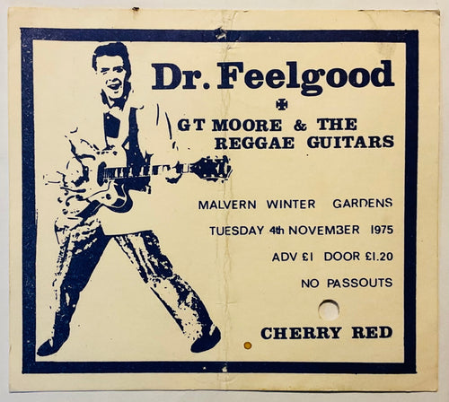 Dr Feelgood Original Used Concert Ticket Winter Gardens Malvern 4th Nov 1975