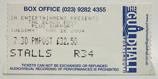 Beach Boys Original Used Concert Guildhall Portsmouth 16th Nov 2004