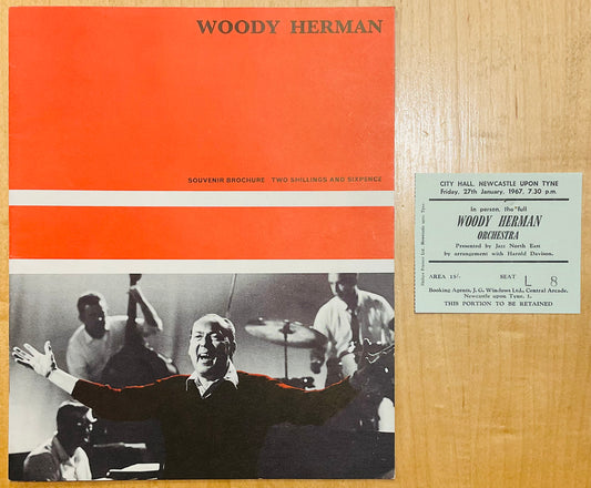 Woody Herman Original Used Concert Ticket & Programme City Hall Newcastle 27th Jan 1967