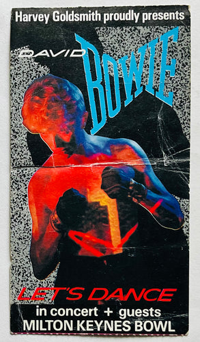 David Bowie Original Used Concert Ticket Milton Keynes Bowl 1st July 1983