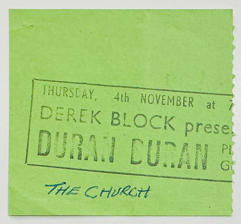 Duran Duran Original Used Concert Ticket Hammersmith Odeon London 4th Nov 1982