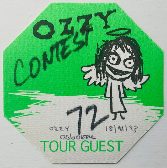 Ozzy Osbourne Original Unused Concert Backstage Pass Ticket Brixton Academy London 18th Nov 1995