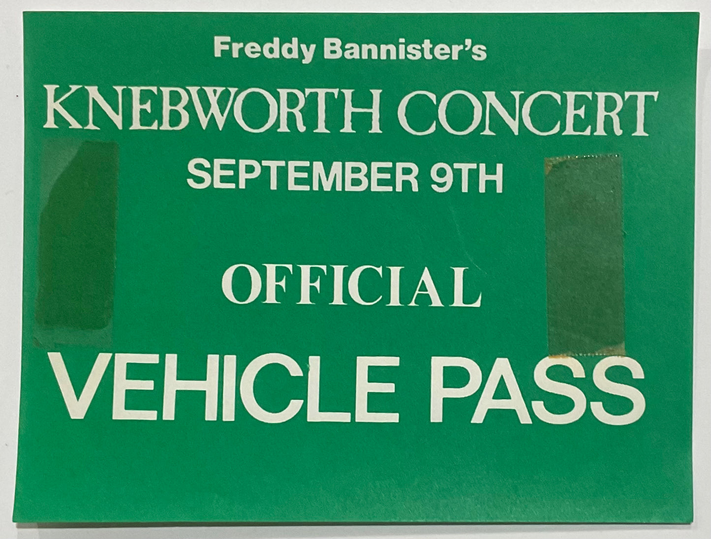 Frank Zappa Peter Gabriel Original Concert Backstage Pass Knebworth 9th Sep 1978