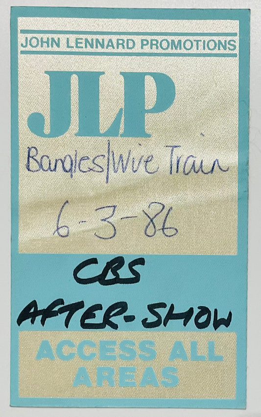 Bangles Wire Train Original Unused Concert Backstage Pass Ticket Town & Country Club London 6th Mar 1986