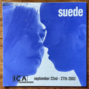 Suede Original Concert Programme ICA London 22nd - 27th Sep 2003