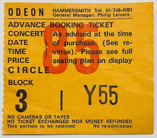 Go West Original Used Concert Ticket 5th Hammersmith Odeon London 5th Jul 1987