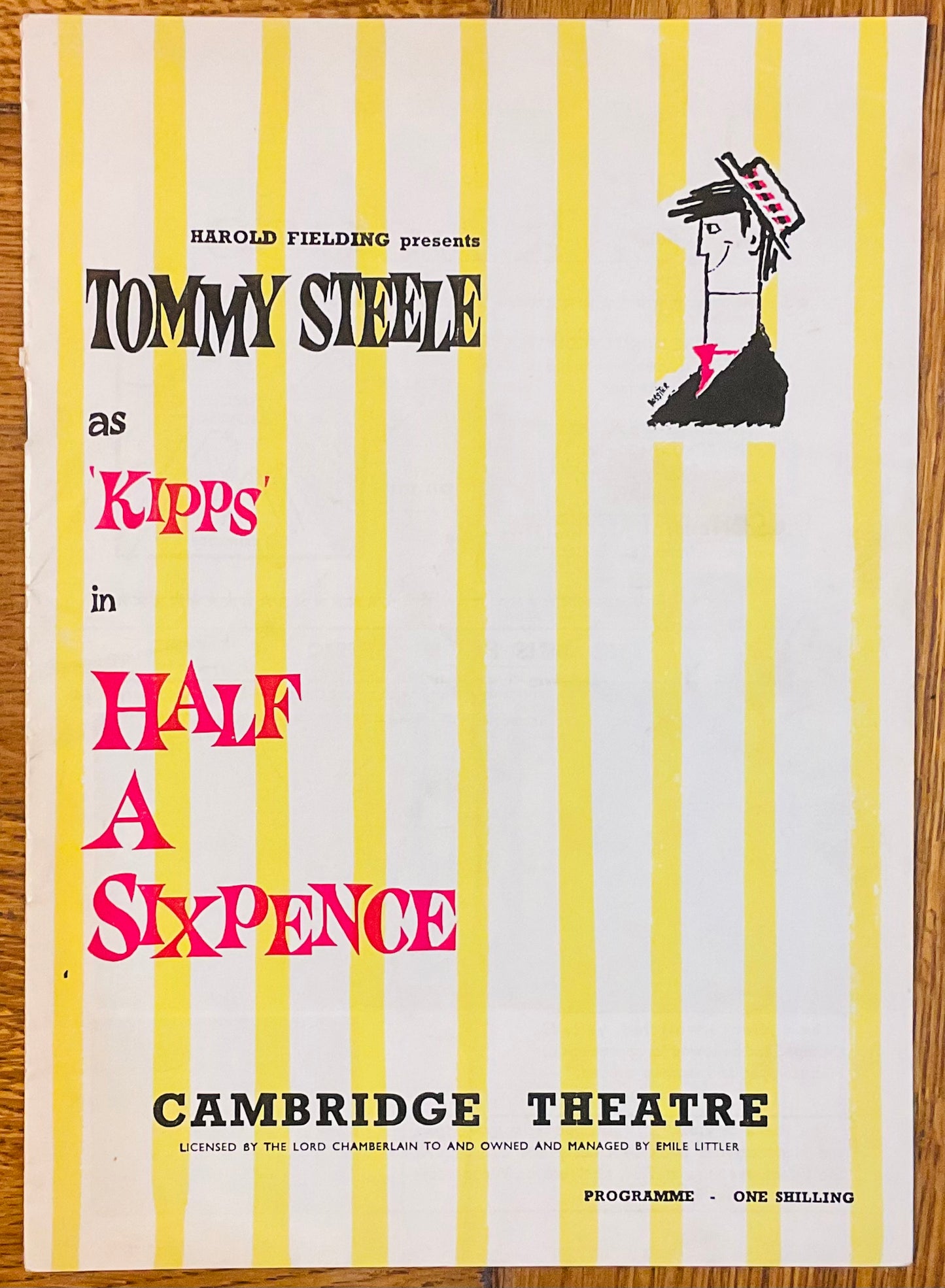 Tommy Steele Half a Sixpence Original Concert Programme Cambridge Theatre London 1963