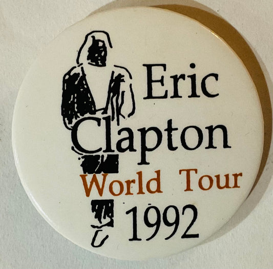 Eric Clapton World Tour Original Metal Concert Button Pin Badge 1992