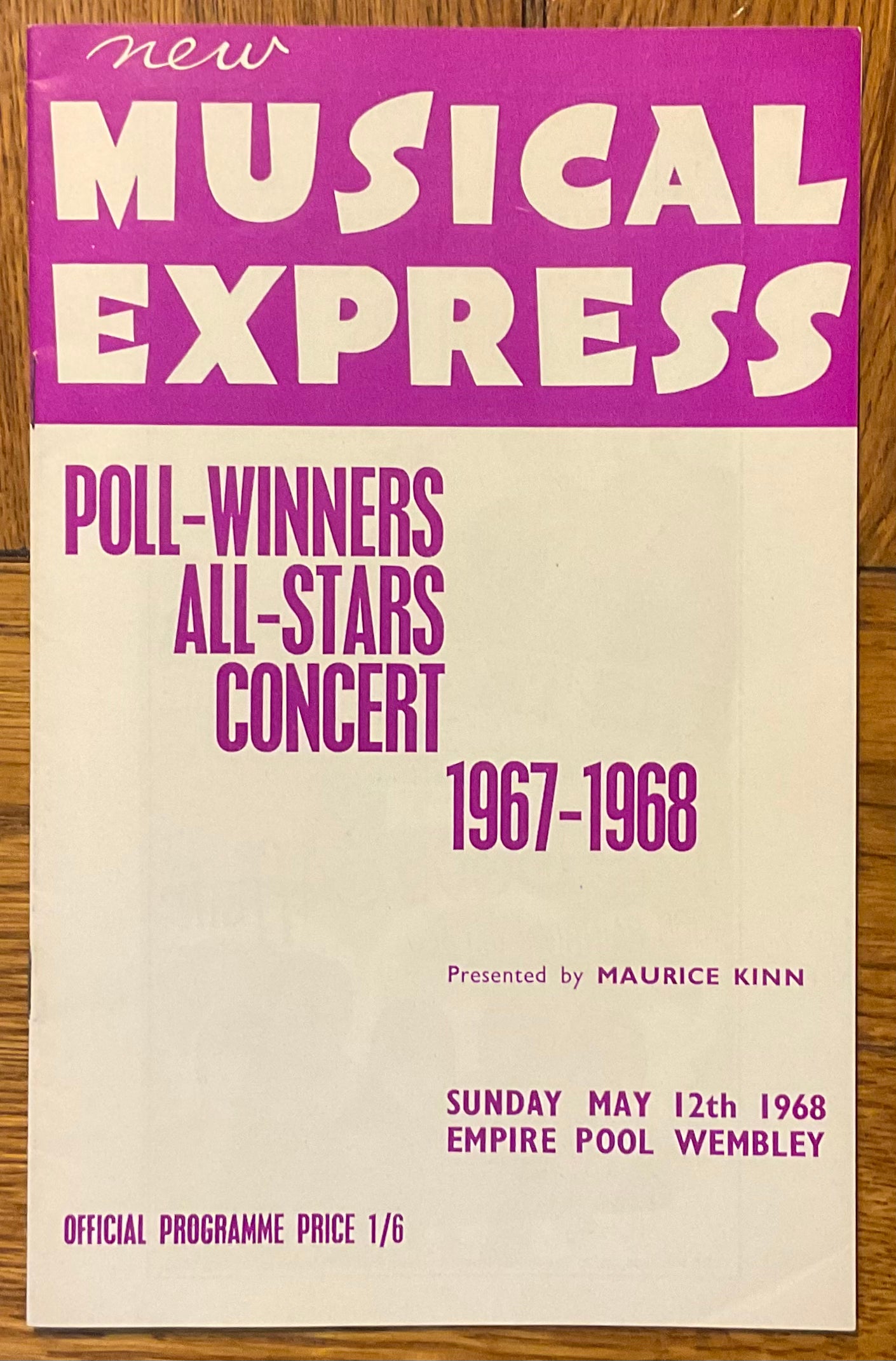 Rolling Stones Amen Corner Love Affair NME Poll Winners Programme 1968