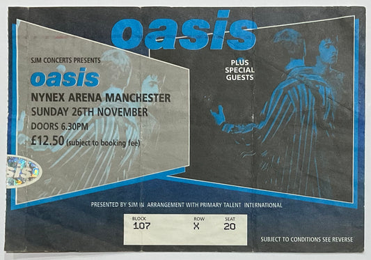 Oasis Original Used Concert Ticket NYNEX Arena Manchester 1995