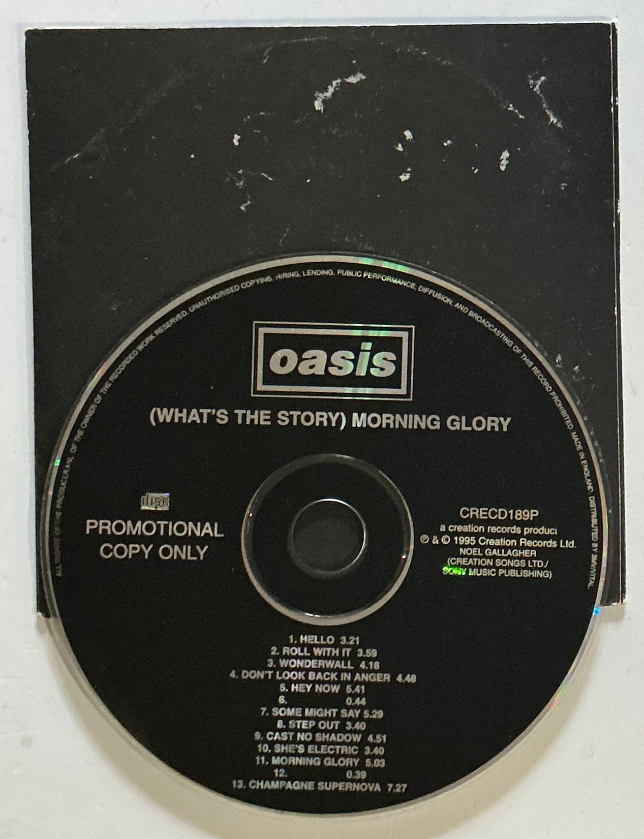 Oasis (What’s the Story) Morning Glory 13 Track Withdrawn Promo Demo CD UK 1995