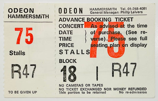 Ozzy Osbourne Original Unused Concert Ticket Hammersmith Odeon London 19th Feb 1986