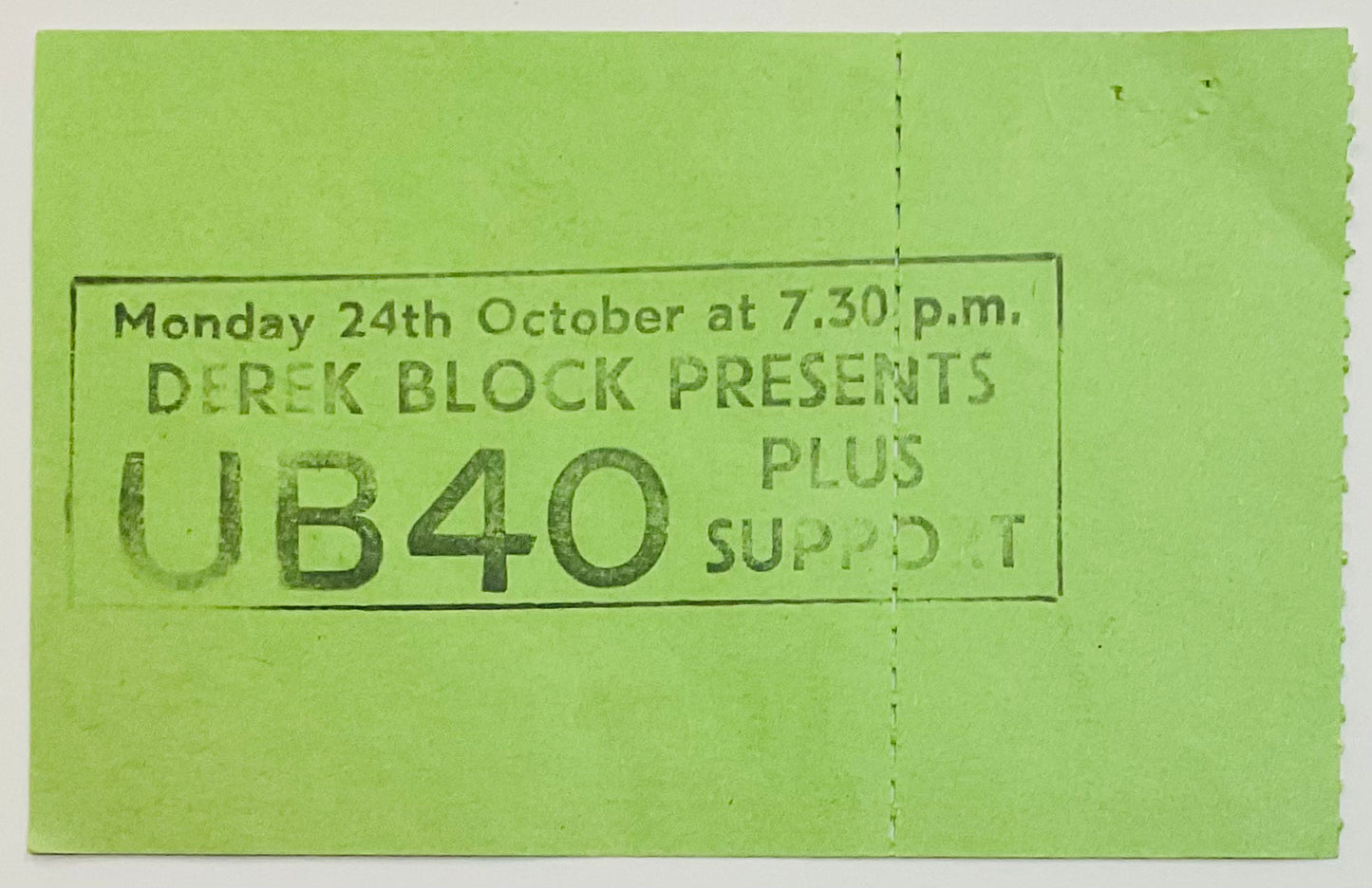 UB40 Original Unused Concert Ticket Hammersmith Odeon London 24th Oct 1983