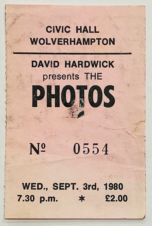 Photos Wendy Wu Original Used Concert Ticket Civic Hall Wolverhampton 3rd Sep 1980