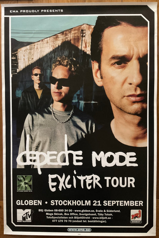 Depeche Mode Original Concert Tour Gig Poster Globen Stockholm 21st Sep 2001