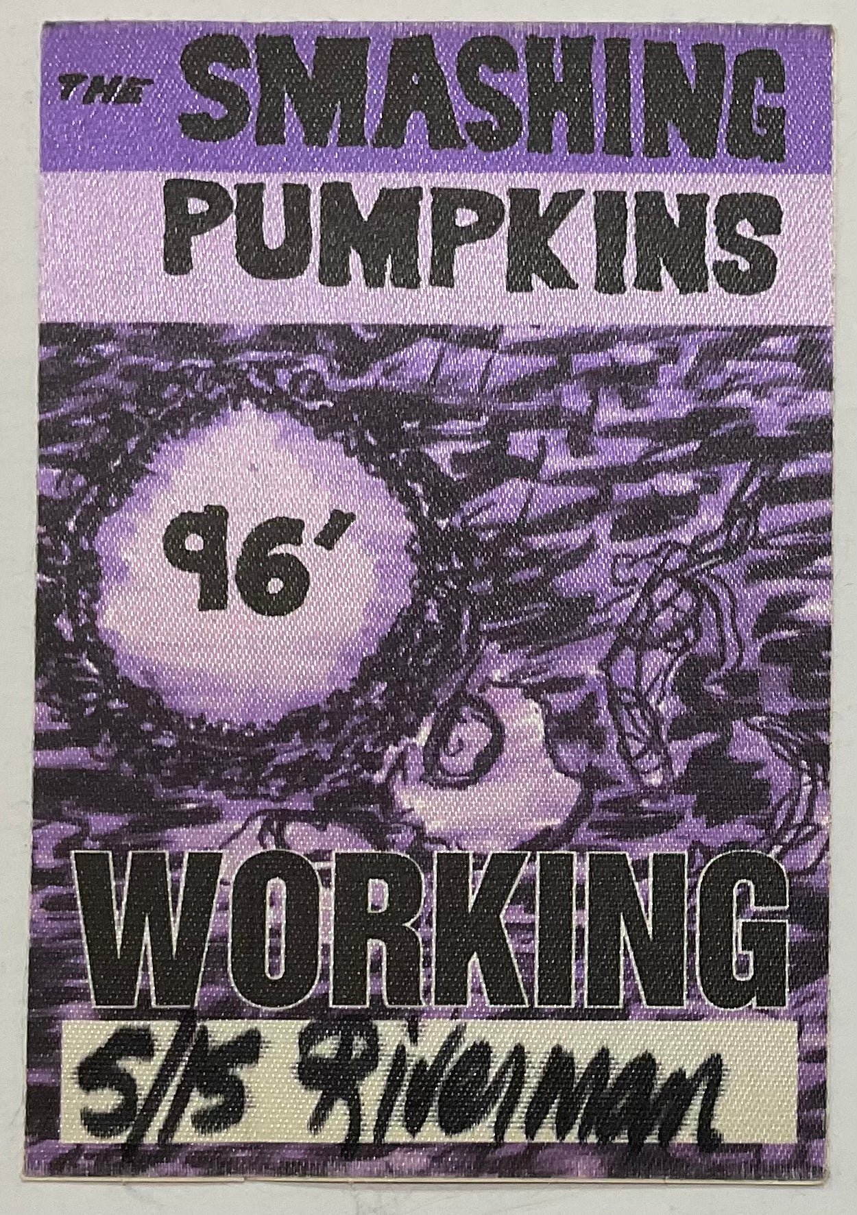 Smashing Pumpkins Original Unused Concert Working Backstage Pass Ticket Brixton Academy London 15th May 1996