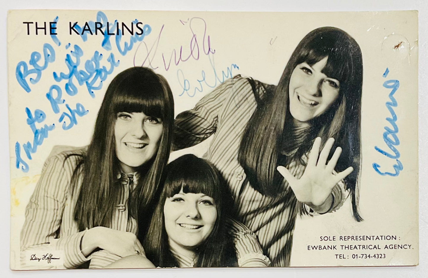 Karlins Original Signed Autographed Promo Publicity Card Dezo Hoffmann