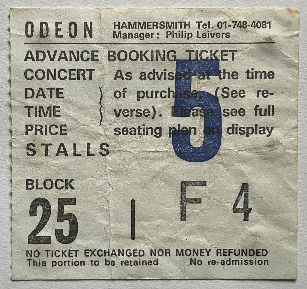 Judas Priest Original Used Concert Ticket Hammersmith Odeon London 17th Dec 1983