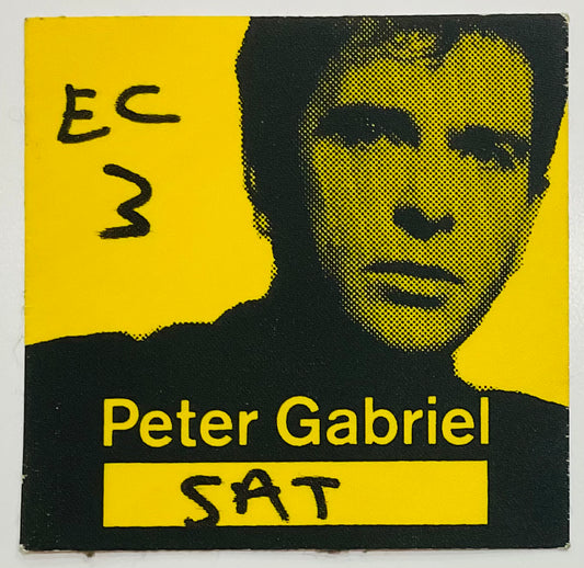 Peter Gabriel Original Unused Backstage Concert Pass Ticket Earls Court London 27th Jun 1987