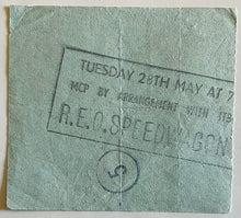 Load image into Gallery viewer, REO Speedwagon Original Used Concert Ticket Hammersmith Odeon London 28th May 1985