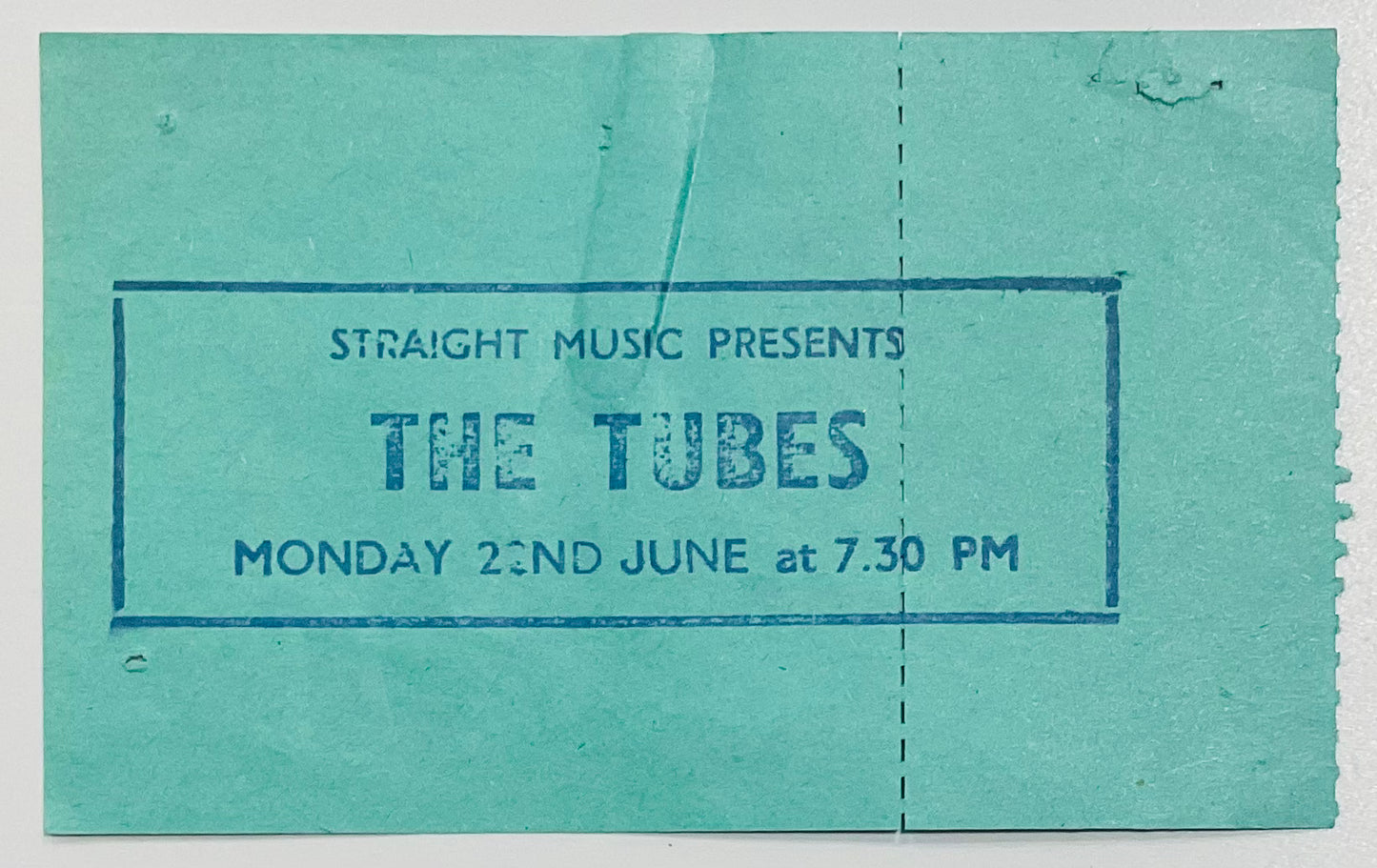 Tubes Original Unused Concert Ticket Hammersmith Odeon London 22nd June 1981