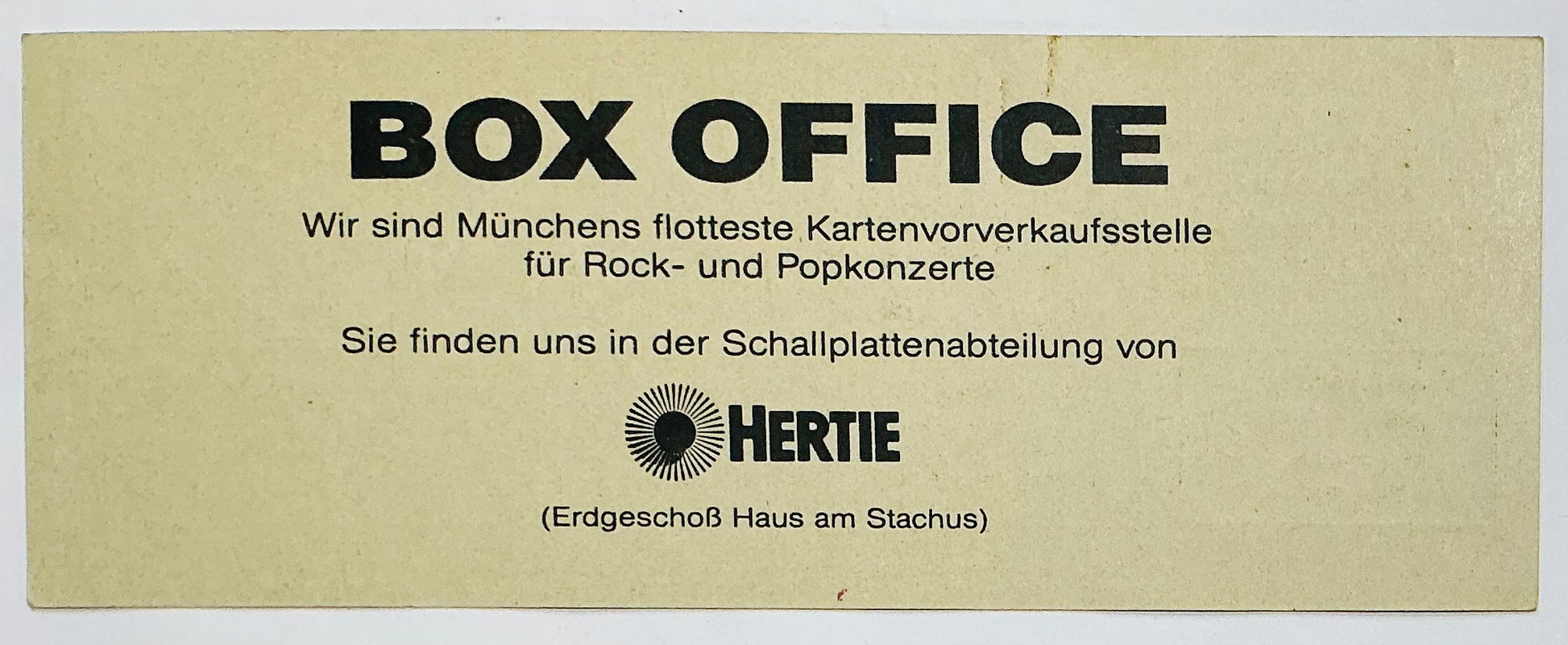 Tina Turner Bryan Adams Original Unused Concert Ticket Olympiahalle Munich 6th Apr 1984