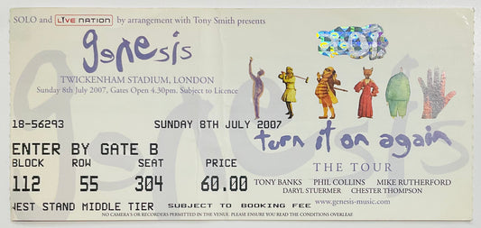 Genesis Original Used Concert Ticket Twickenham Stadium London 8th July 2007