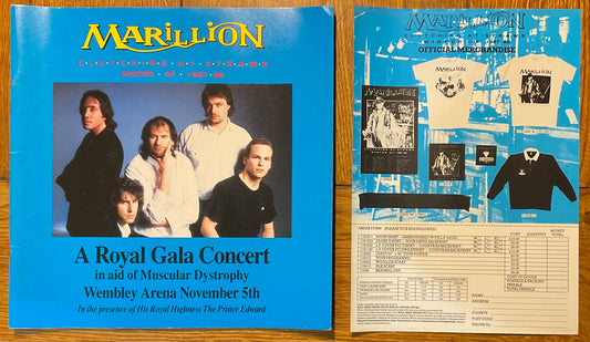 Marillion Original Concert Programme Royal Gala Wembley Arena London 5th Nov 1987