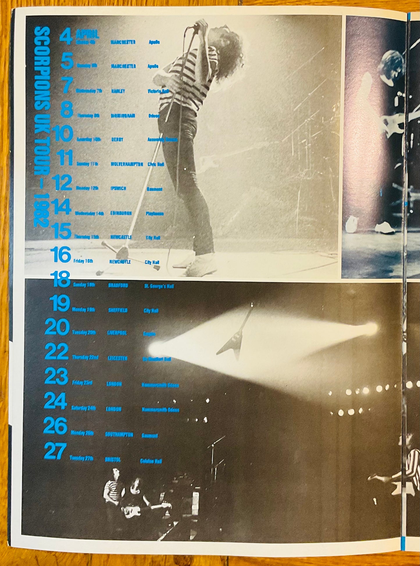 Scorpions Original Concert Tour Programme Blackout Tour 1982