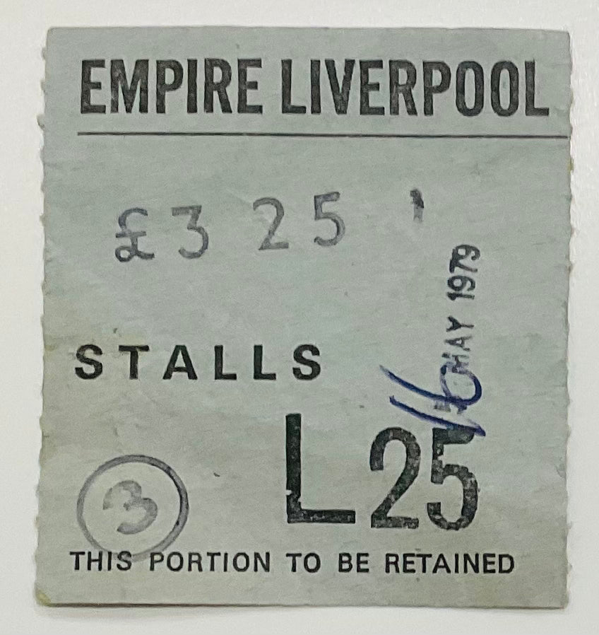 Renaissance Original Used Concert Ticket Empire Theatre Liverpool 16th May 1979