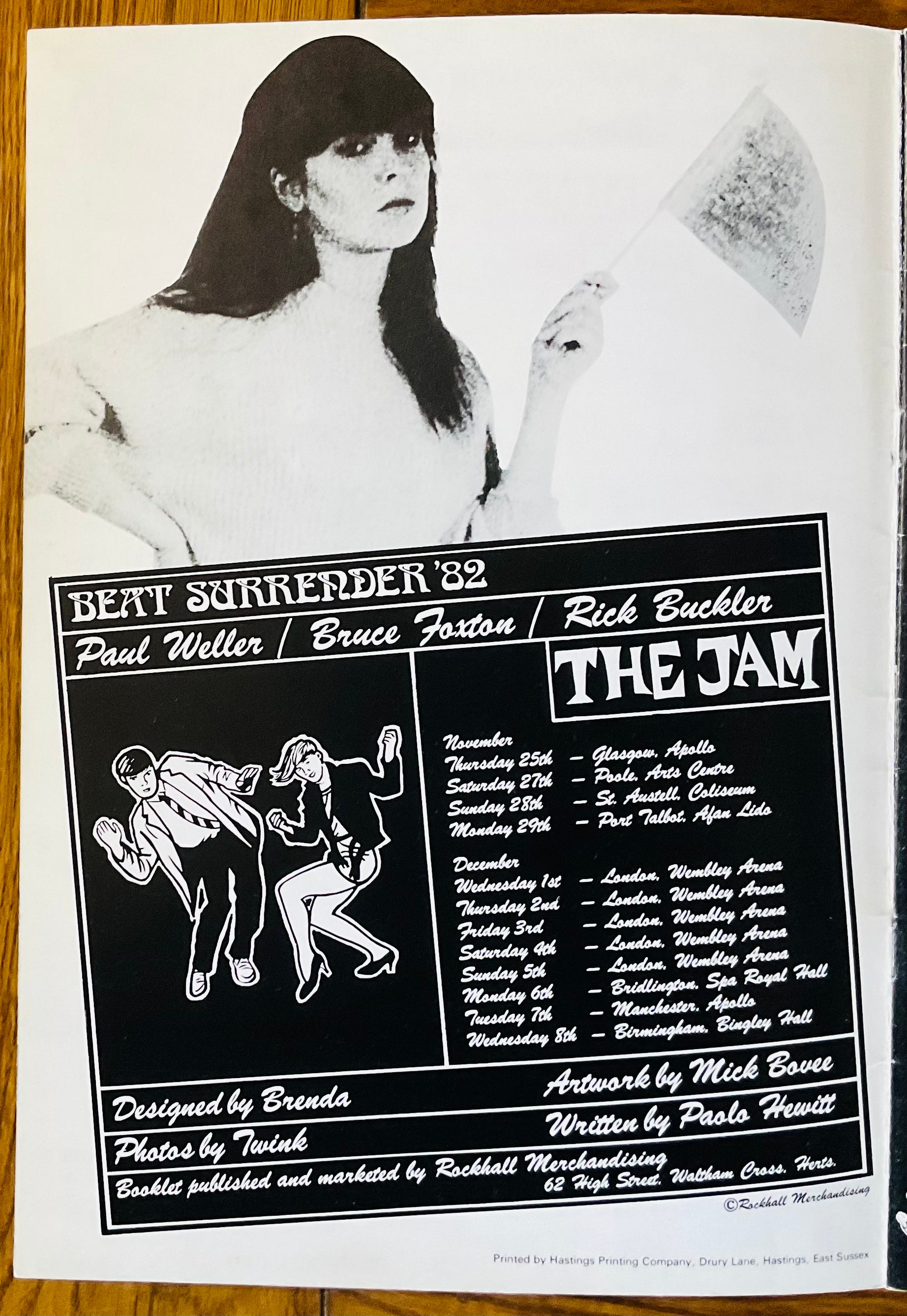 Jam Concert Programme Beat Surrender Tour 1982