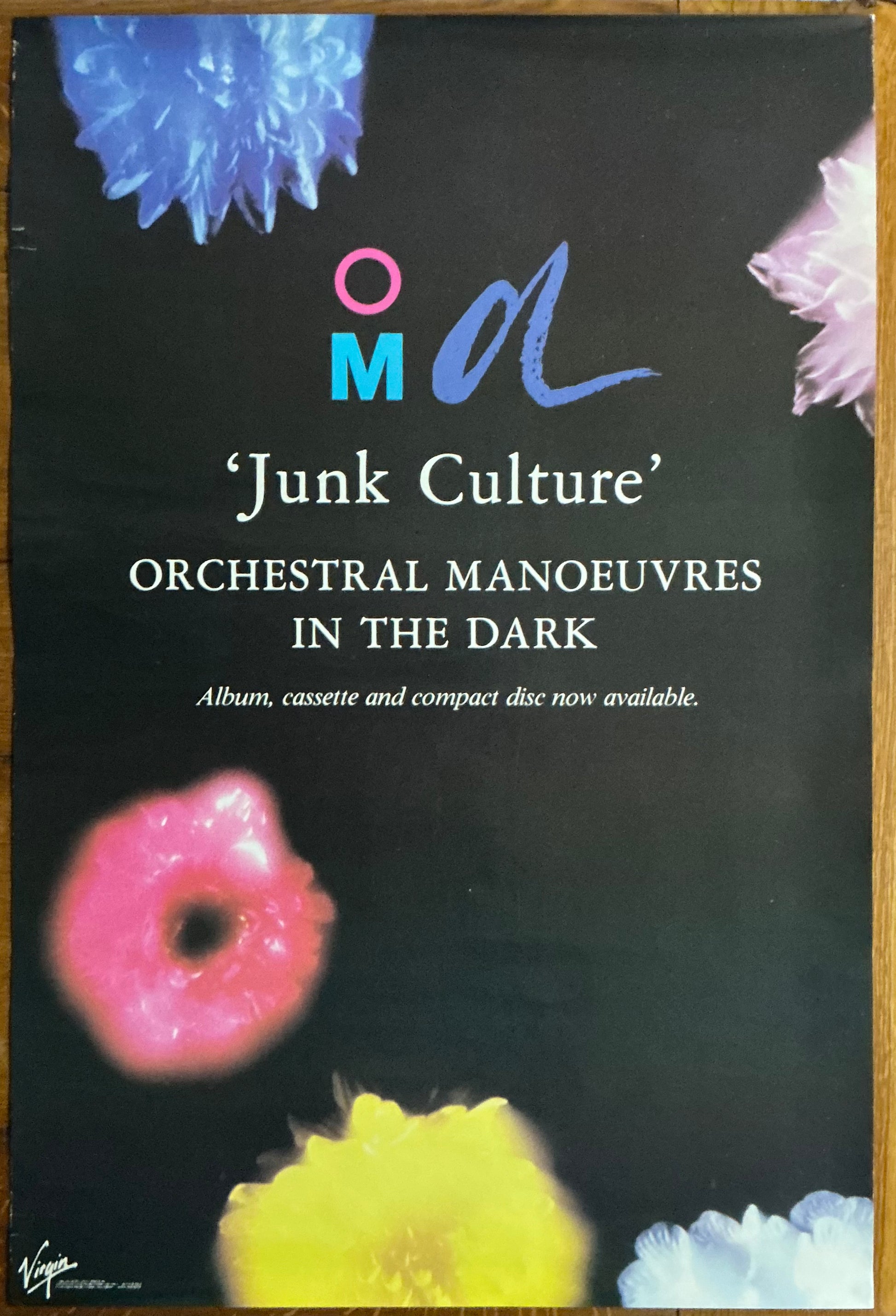 Orchestral Manoeuvres in the Dark OMD Junk Culture Original Promo Poster Virgin Records 1984