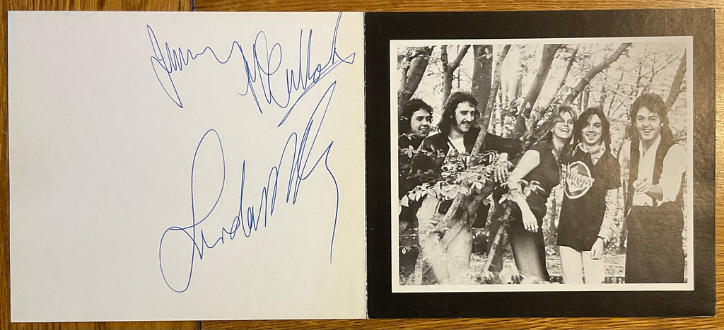 Beatles Wings Linda McCartney Original Signed Autographed Promo Publicity Card 1976