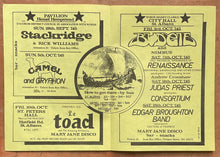 Load image into Gallery viewer, Judas Priest Camel Original Concert Handbill Flyer City Hall St. Albans 18th Oct 1976
