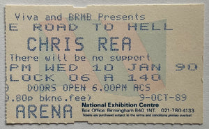 Chris Rea Original Used Concert Ticket NEC Arena Birmingham 10th Jan 1990