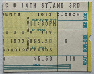Boz Scaggs Wishbone Ash Original Used Concert Ticket Academy of Music New York 13th Oct 1972