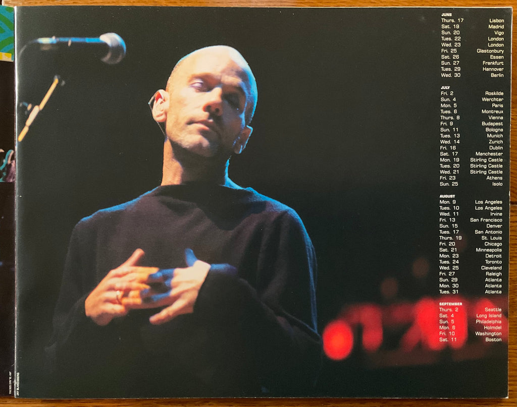 R.E.M. REM Original Concert Programme Up World Tour 1999