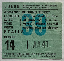 Load image into Gallery viewer, Jeff Beck Original Used Concert Ticket Hammersmith Odeon London 9th Mar 1981