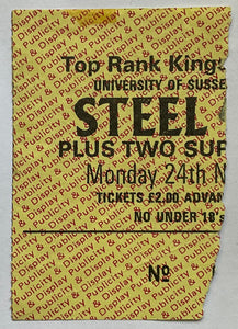 Steel Pulse Original Concert Ticket Top Rank Kingswest Brighton 24th Nov 1980