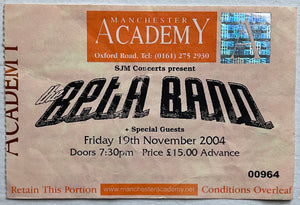 Beta Band Original Used Concert Ticket Manchester Academy 19th Nov 2004