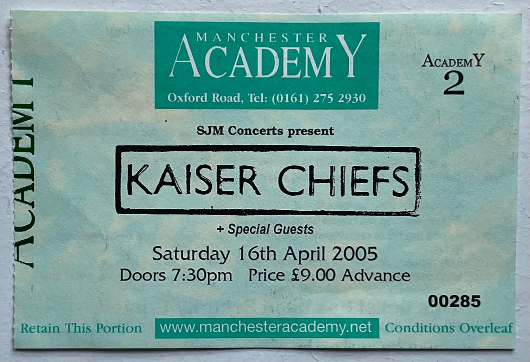 Kaiser Chiefs Original Used Concert Ticket Manchester Academy 16th Apr 2005