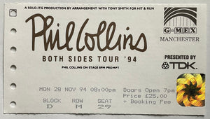 Phil Collins Original Used Concert Ticket GMEX Manchester 28th Nov 1994