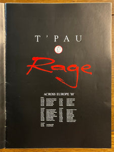 T’Pau Original Concert Programme Rage Across Europe Tour 1988