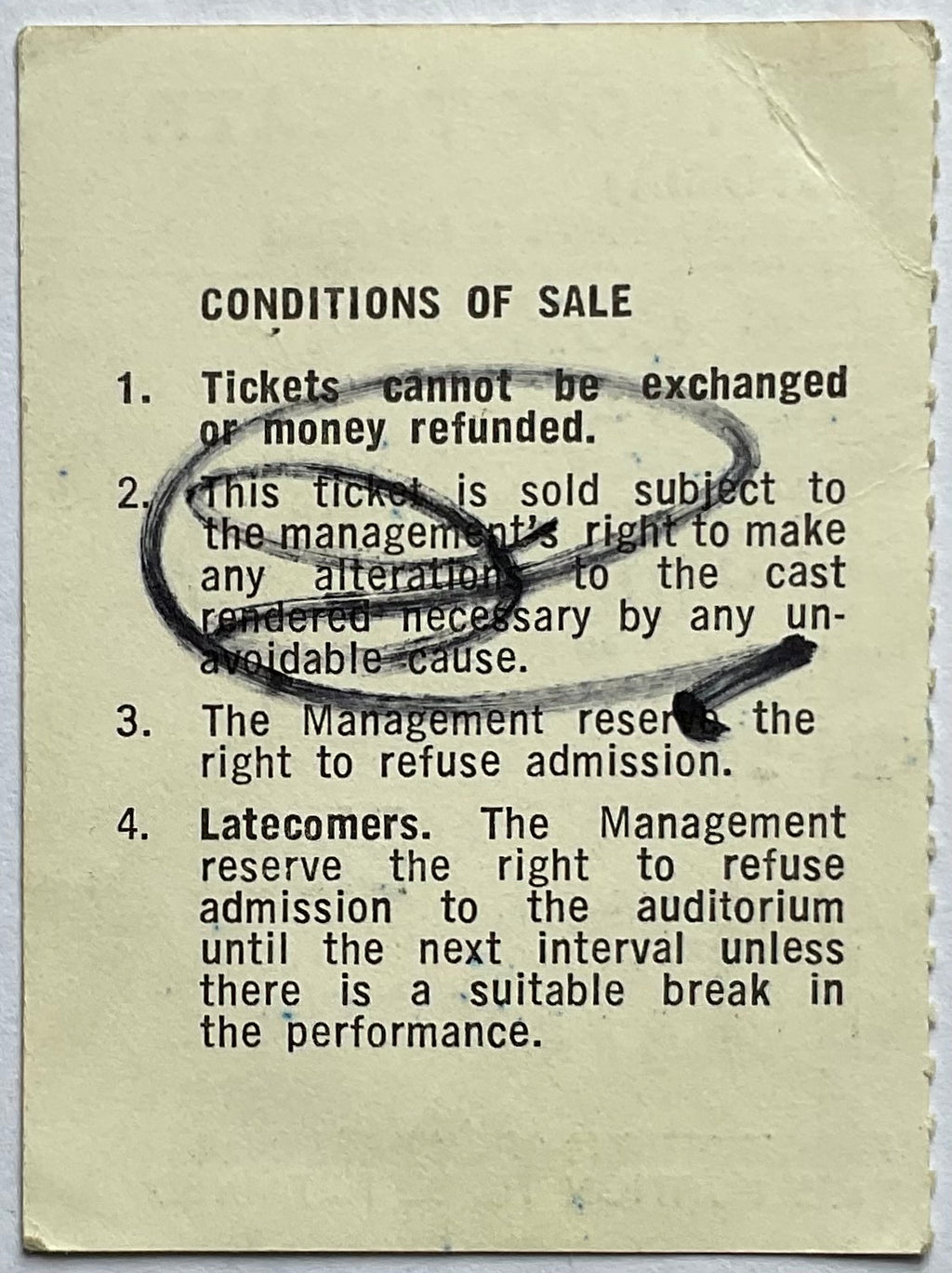 Yes Original Used & Signed Concert Ticket Rainbow Theatre London 14th Jan 1972