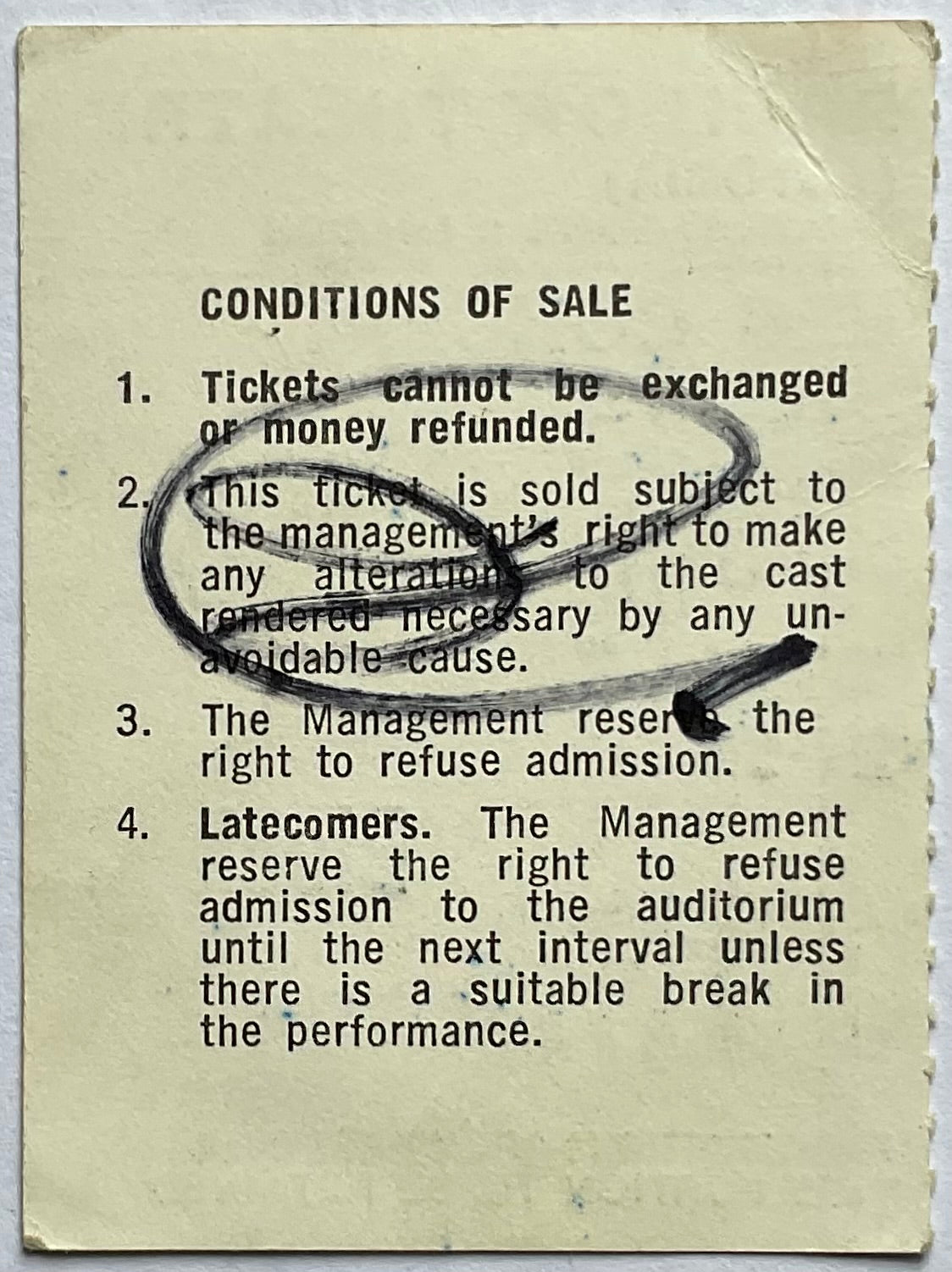 Yes Original Used & Signed Concert Ticket Rainbow Theatre London 14th Jan 1972