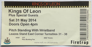 Kings of Leon Original Used Concert Ticket St James Park Newcastle 31st May 2014