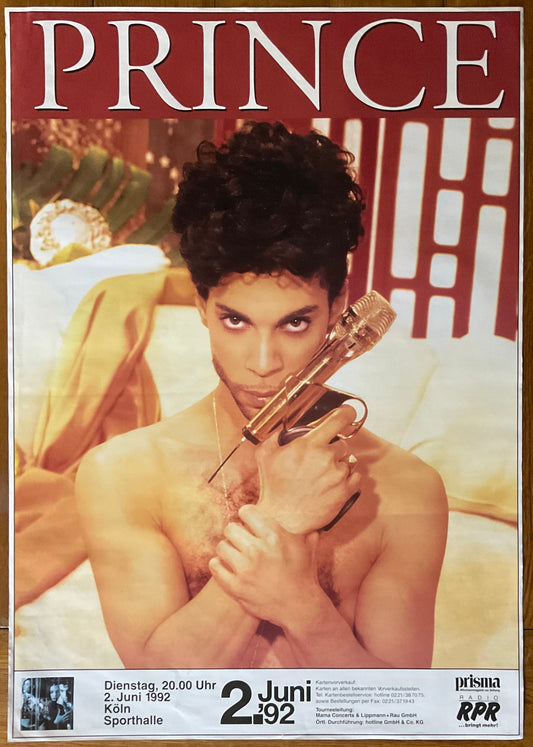 Prince Original Concert Tour Gig Poster Sporthalle Colgne 2nd Jun 1992